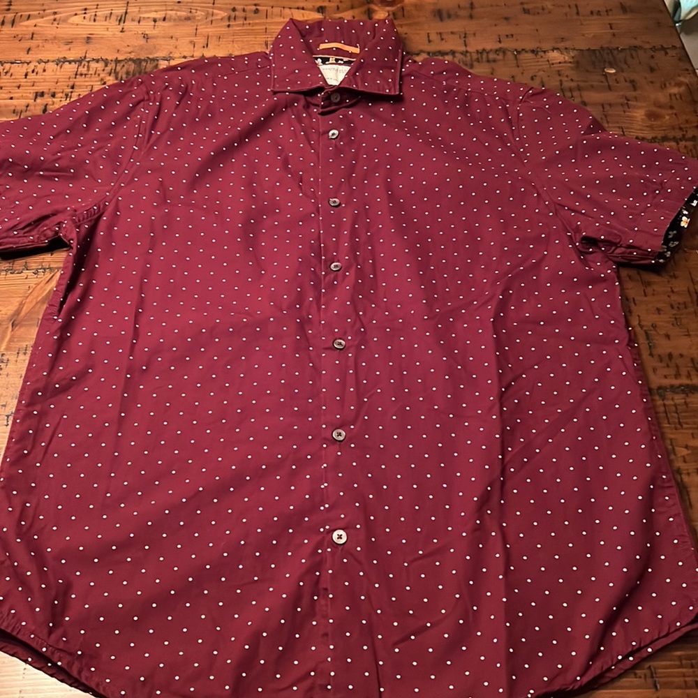 Denim & Flower Short Sleeve Dress shirt size M - Picture 5 of 6